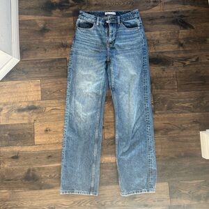 Zara High-Rise Straight Leg Jeans